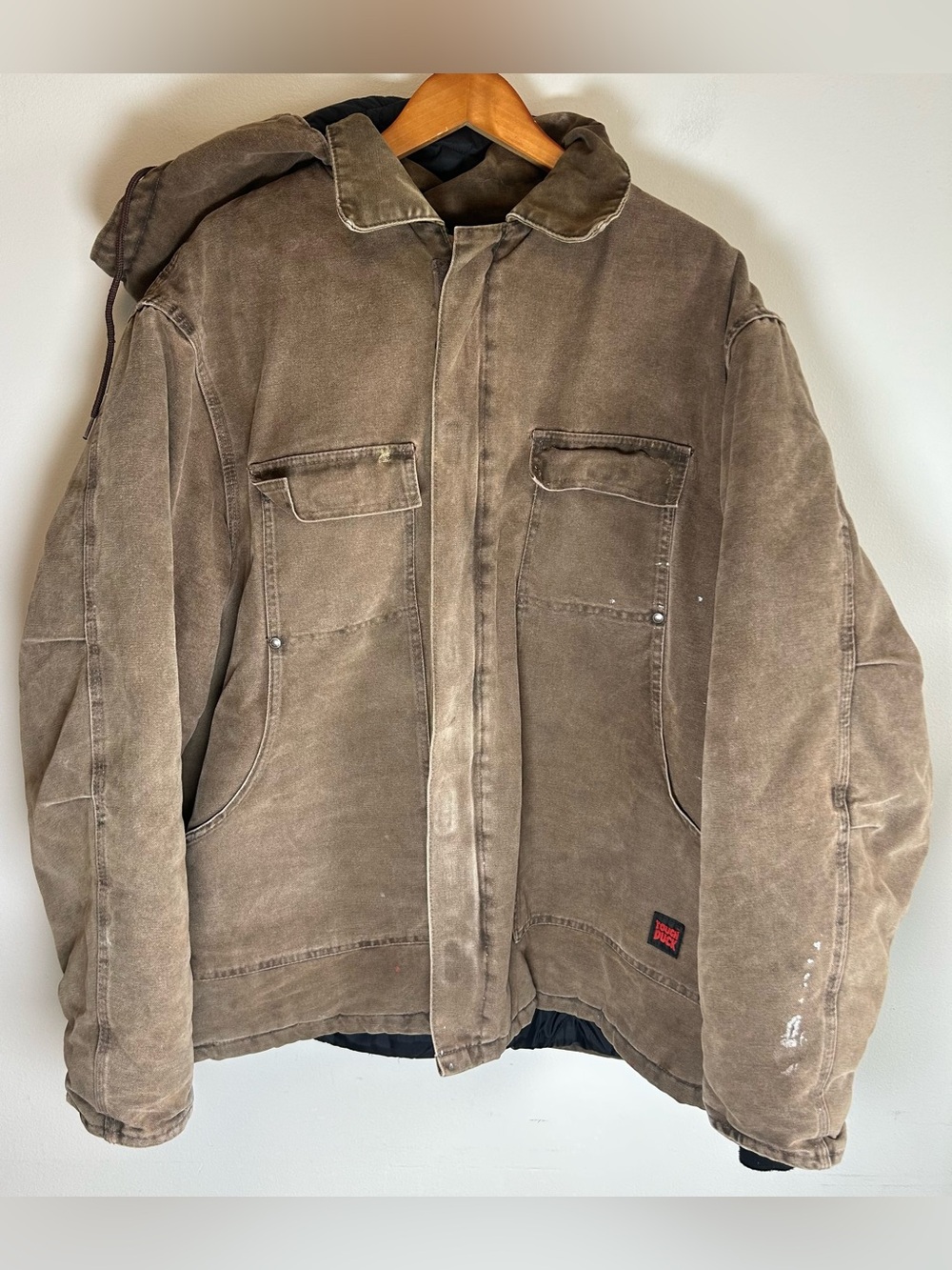 Vintage Tough Duck Hooded Parka Coat Men’s XXL Distressed Heavy Duty Duck Canvas